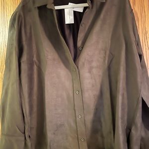 New w/ tags! Banana republic suede button down